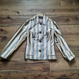 Wim Neels Crepe Silk Striped Jacket